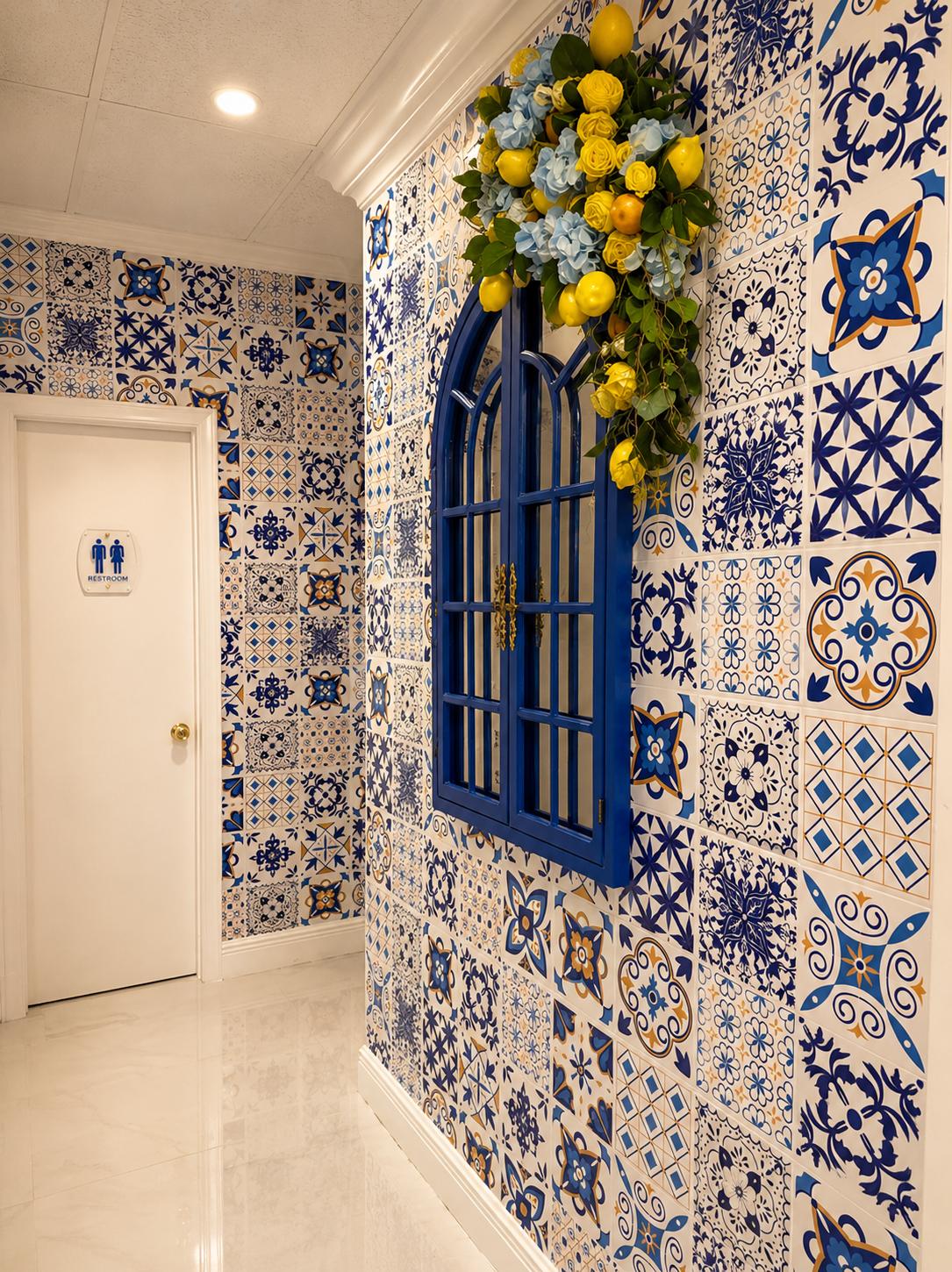 Mediterranean tile hallway